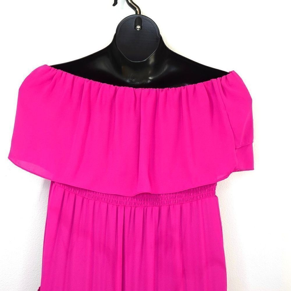 1. State Strapless Ruffled Tiered Dress Pink Size XL NWOT - Picture 6 of 15